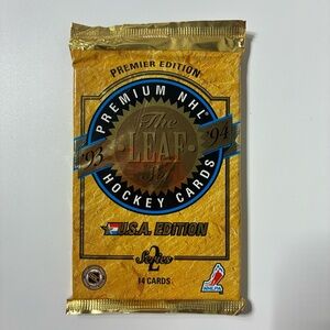Leaf 1993–94 NHL Hockey Cards Pack USA Edition Series 2 14 Cards VTG SEALED‎
